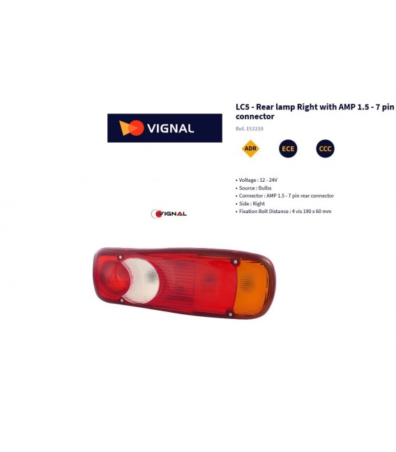 PILOTO TRASERO CON CONECTOR VIGNAL