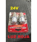 2 LAMPARAS 24V LUZ ROJA LEDS SMD