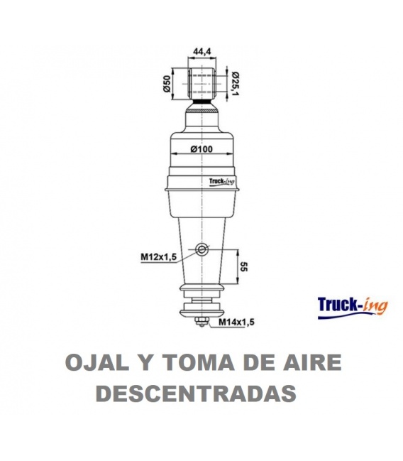 AMORTIGUADOR CABINA DAF DELANTERO TRUCK ING