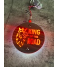 2 PILOTOS ACERO INOXIDABLE-LED KING OF THE ROAD AGUILA-ROJO-BLANCO