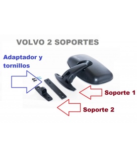 RETROVISOR VOLVO FH CON 2 SOPORTES MAS ADAPTADOR MONTAJE