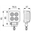 FOCO LED CUADRADO 12/24V 24W - HELLA