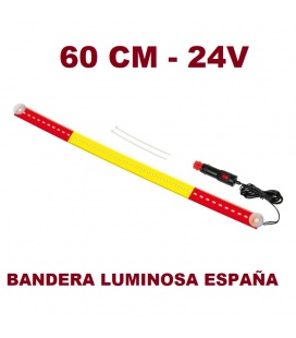 BANDERA LUMINIOSA LEDS ESPAÑA 60 CM A MECHERO