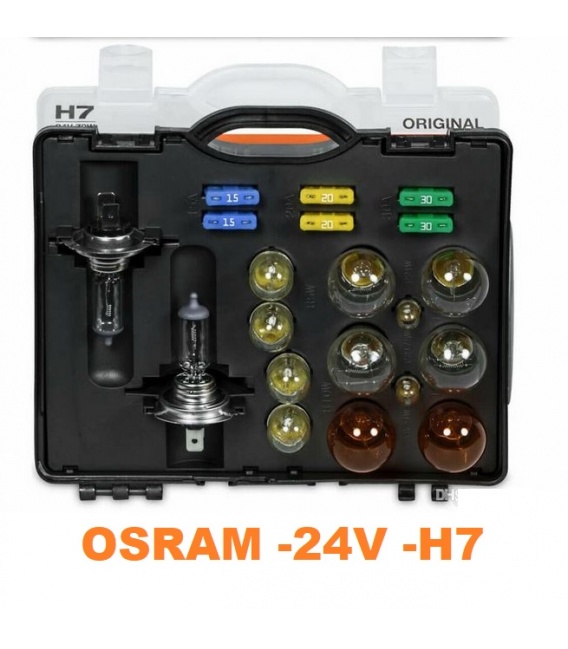 ESTUCHE LAMPARAS OSRAM H7-24V