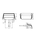 PILOTO LUZ MATRICULA 4 LEDS 12/24V