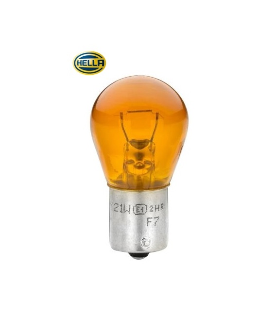 BOMBILLA NARANJA 12V 21W CASQUILLO BAU15S-HELLA