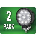 2 FAROS TRABAJO LEDS 12v/24v-1430LUMENS