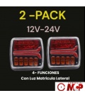 2 PILOTOS TRASEROS 4 FUNCIONES-LEDS-12/24V-34 LEDS