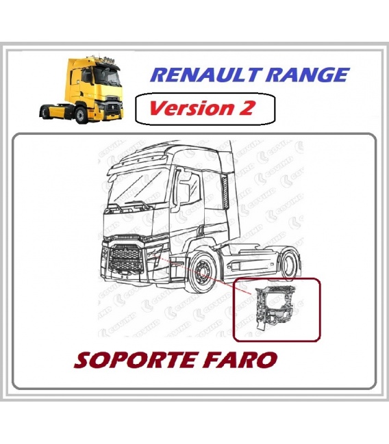 SOPORTE FARO RENAULT RANGE (VERSION 2 )