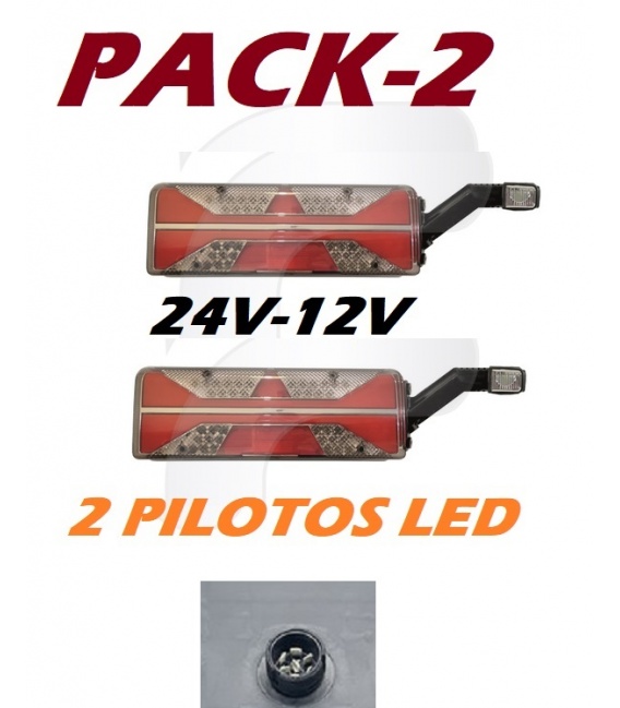 2 PILOTOS REMOLQUES LEDS CON LUZ MATRICULA ( COMPATIBLE CON ECOLED ASPOCK )