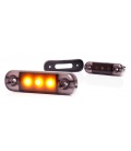 PILOTO NEGRO APAGADO LED AMBAR LATERAL 12/24V-WAS