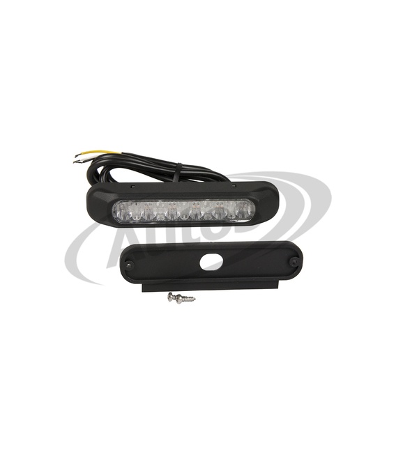 PILOTO LED LUZ AMBAR ADVERTENCIA 12-36V CON SOPORTE Y CABLE