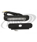 PILOTO LED LUZ AMBAR ADVERTENCIA 12-36V CON SOPORTE Y CABLE