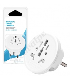 ADAPTADOR ENCHUFE 10A 250V 2300W UNIVERSAL