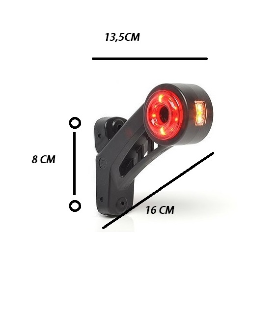 PILOTO 21LEDS/12V/24V BRAZO CORTO