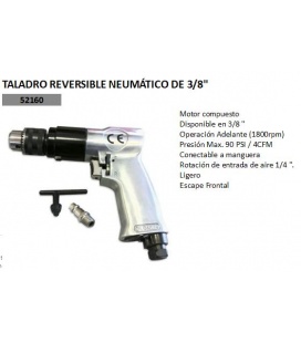 TALADRO NEUMATICO REVERSIBLE.