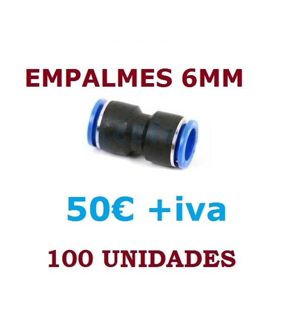 EMPALMES RAPIDOS 6 MM (100 UNIDADES)