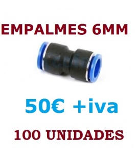 EMPALMES RAPIDOS 6 MM (100 UNIDADES)