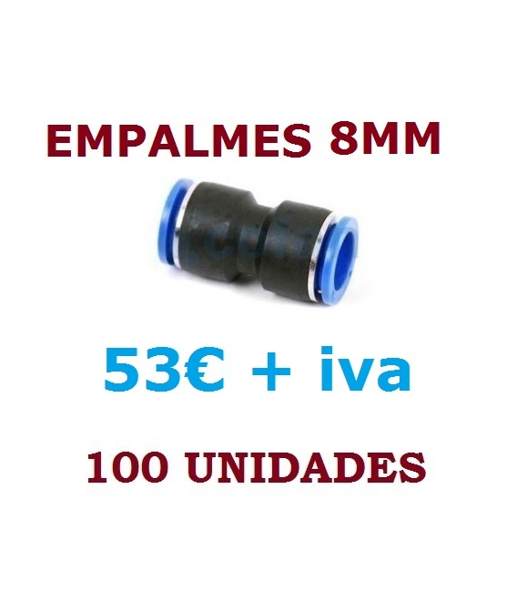 EMPALMES RAPIDOS 8MM (100 UNIDADES)