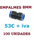 EMPALMES RAPIDOS 8MM (100 UNIDADES)