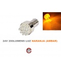 BOMBILLA 24V-12LEDS AMBAR