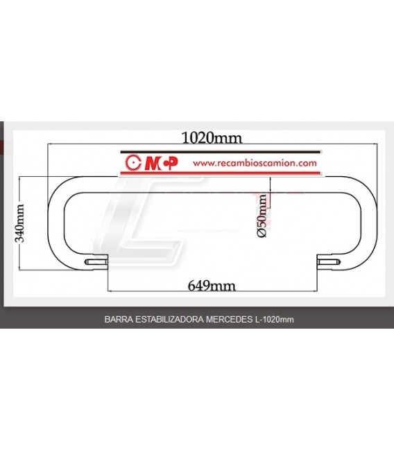 BARRA ESTABILIZADORA MERCEDES L-1020mm