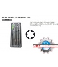 6 LLAVES EXTRALARGAS TORX