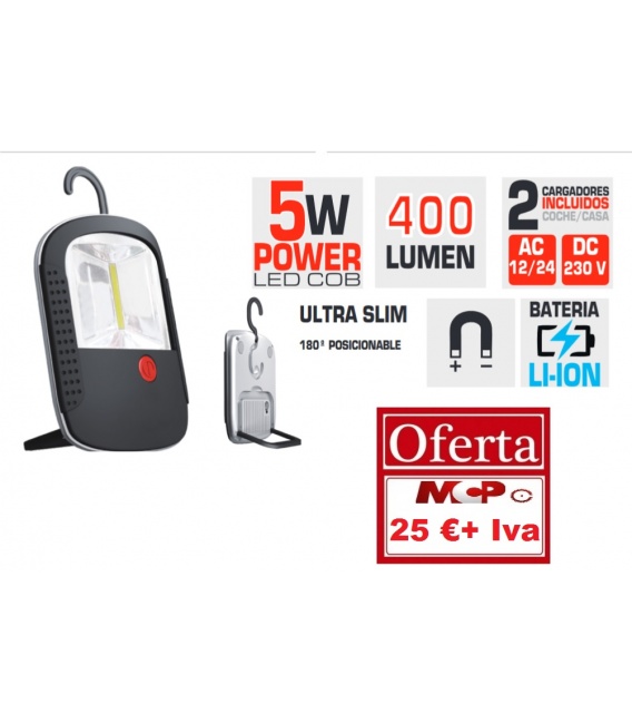 LINTERNA LEDS LITIO 400 LUMENS