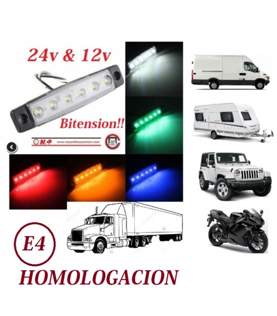 PILOTO MINI BITENSION 24V/12V 6 LEDS