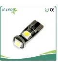 LAMPARA 24V TIPO W5W CUÑA CLAVADA 3 LEDS 26mm