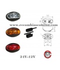 PILOTO OVALADO LEDS 24V-12V