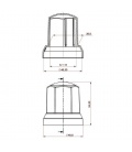 CUBRETUERCAS 545 MM PLATA PLASTICO