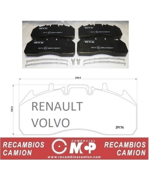 PASTILLAS VOLVO RENAULT