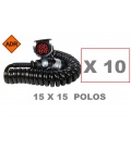 10 CABLES 15 POLOS COMPLETO